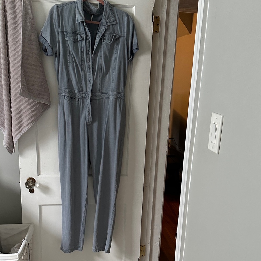 Light blue Denim Jumpsuit